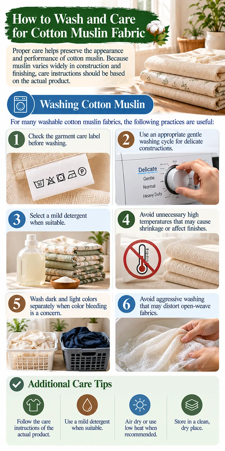 Cotton Muslin Care Guide