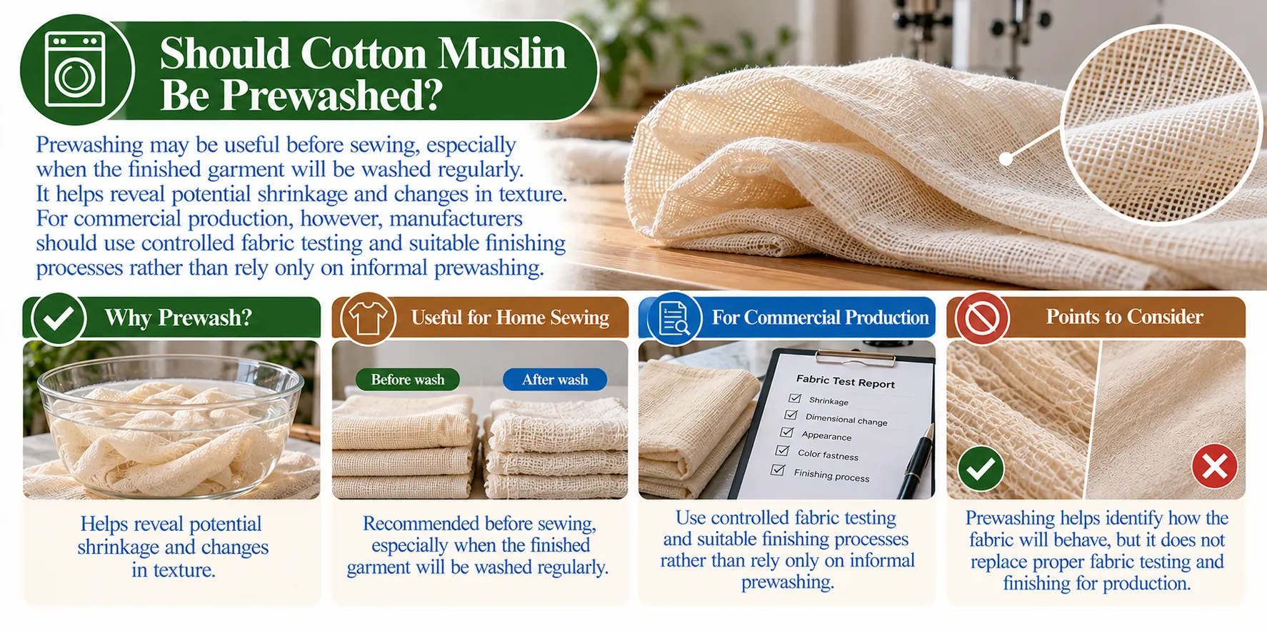 Cotton Muslin Prewashing Guide