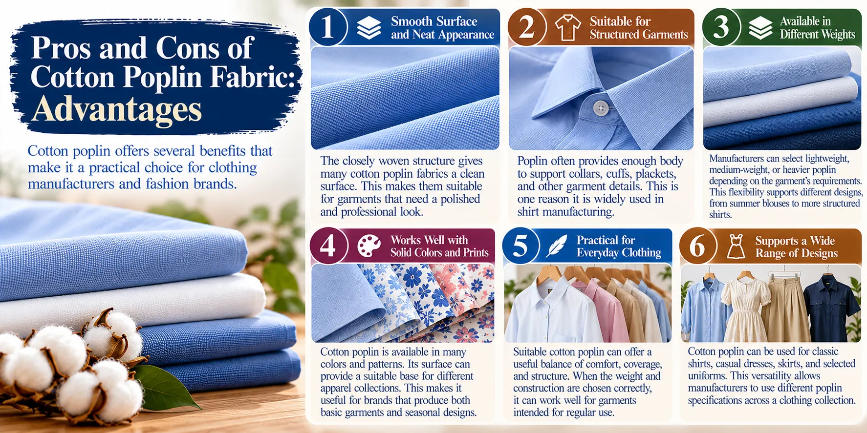 Cotton Poplin Advantages Infographic 1