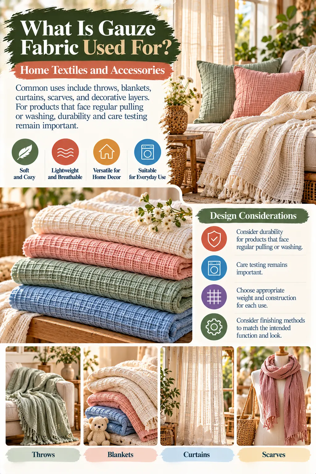 Gauze Fabric Home Textiles Guide
