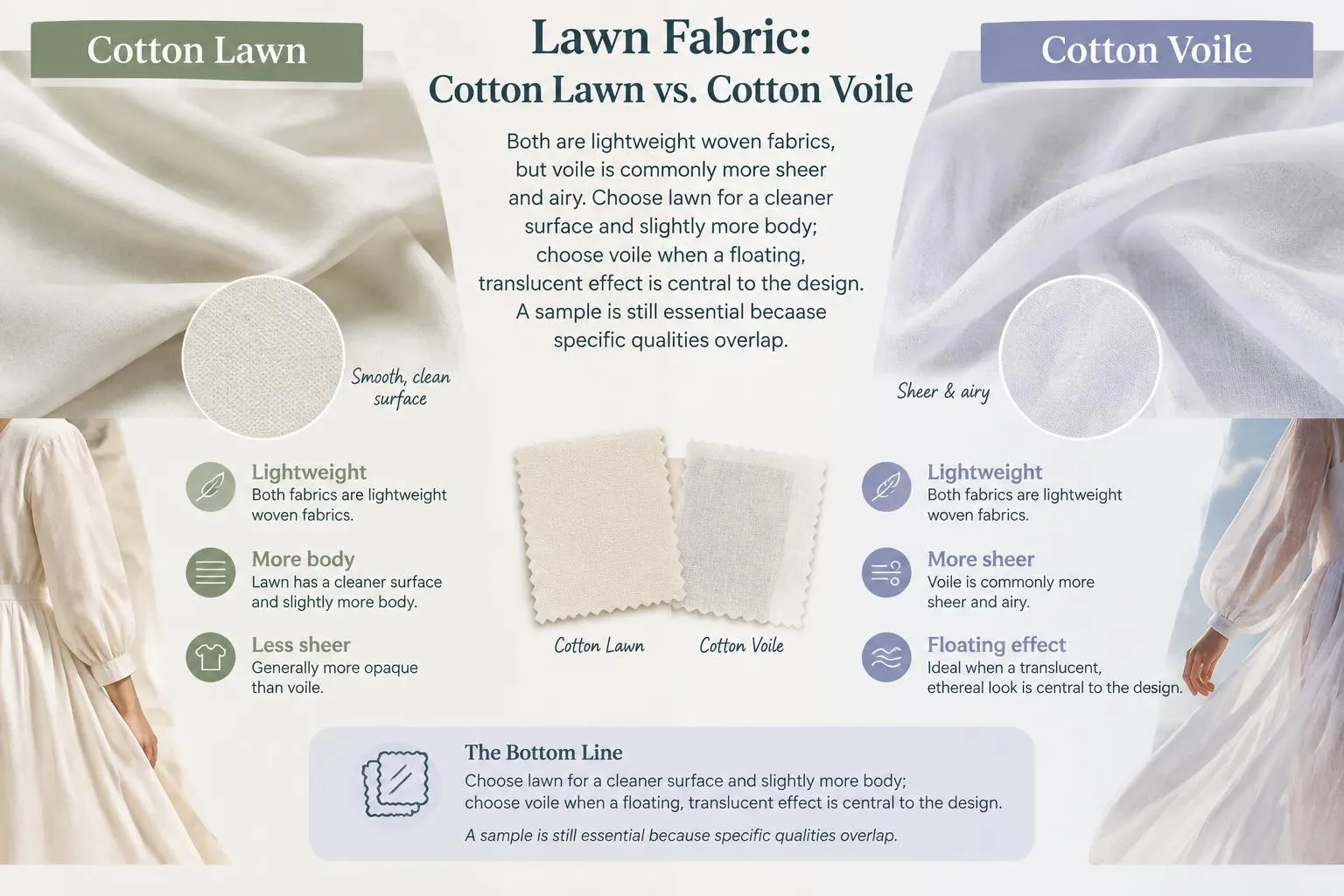Lawn Fabric Cotton Lawn vs. Cotton Voile