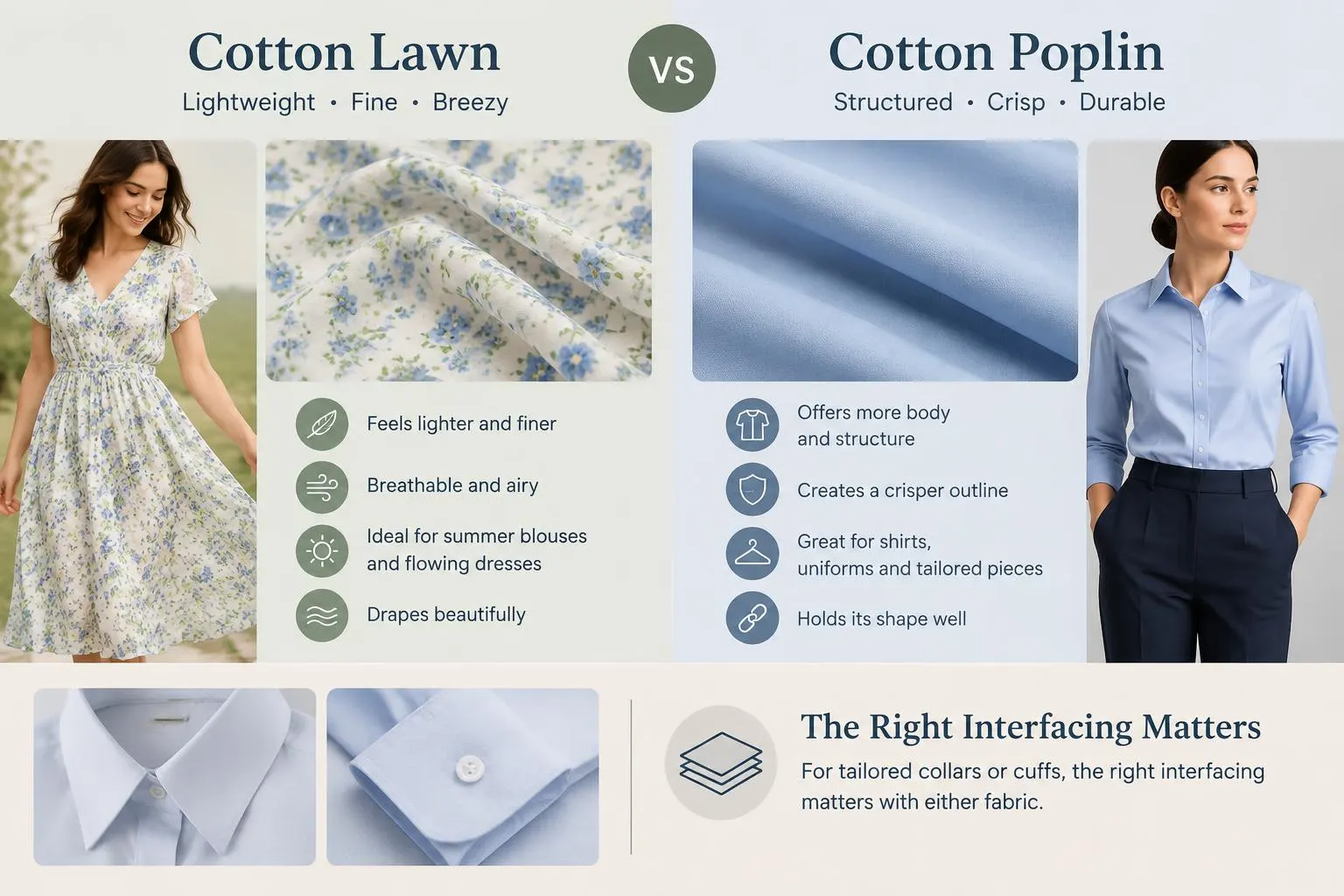 Lawn Fabric Lawn Fabric Cotton Lawn vs. Cotton Poplin
