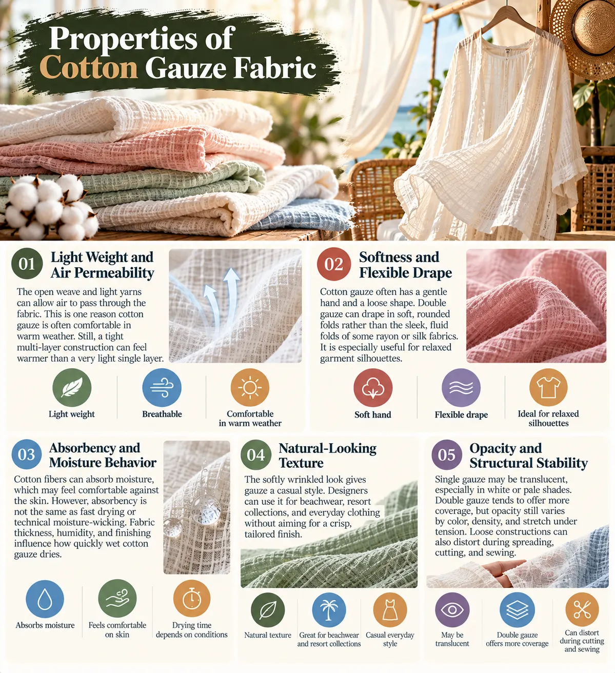 Properties of Cotton Gauze Fabric