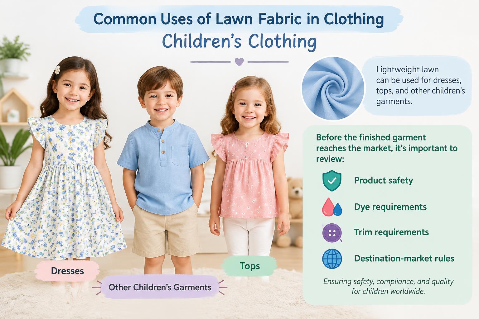 The Common Uses of Lawn Fabric in Clothing Children Clothing