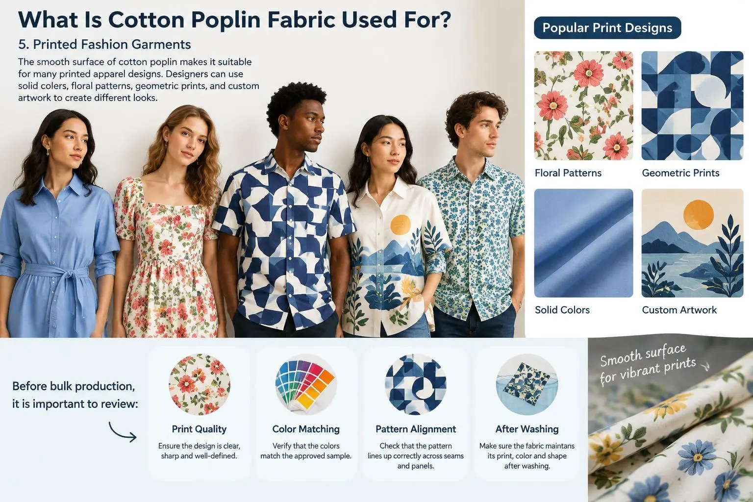 What Is Cotton Poplin Fabric Used For 5. Printed Fashion Garments