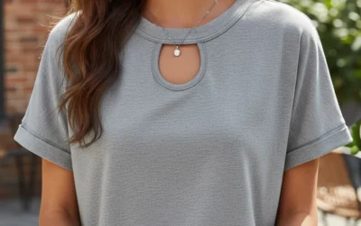 Keyhole Neckline t shirt 5