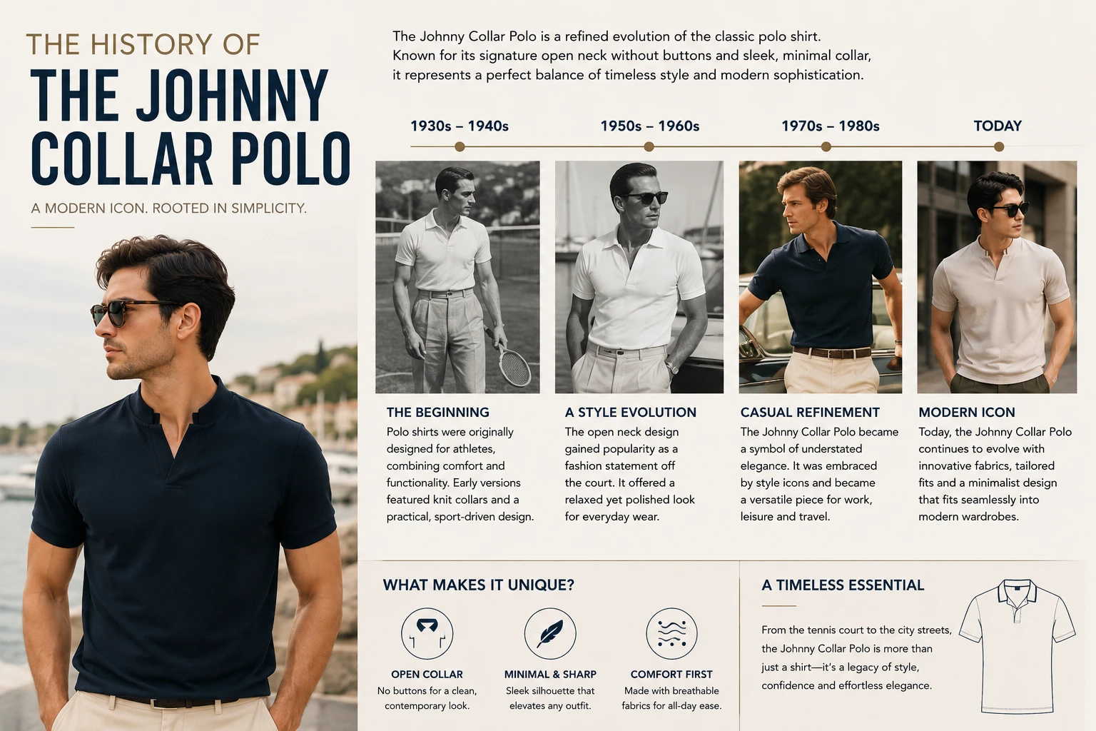 History of the Johnny Collar Polo