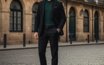 Color Combinations for Mens Daily Wear Dark Green Black 1