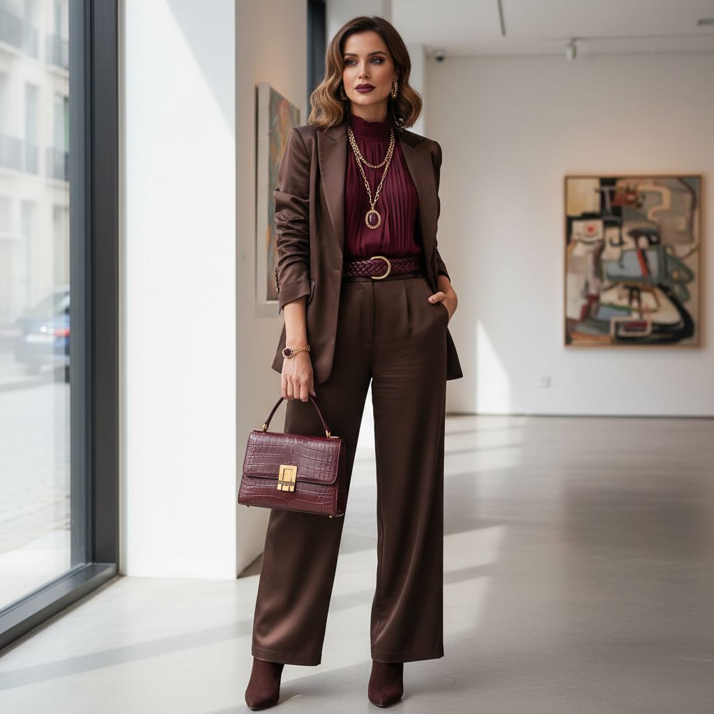 Luxury Fashion Womens Color Combos That Look Instantly Elegant Chocolate Brown and Burgundy