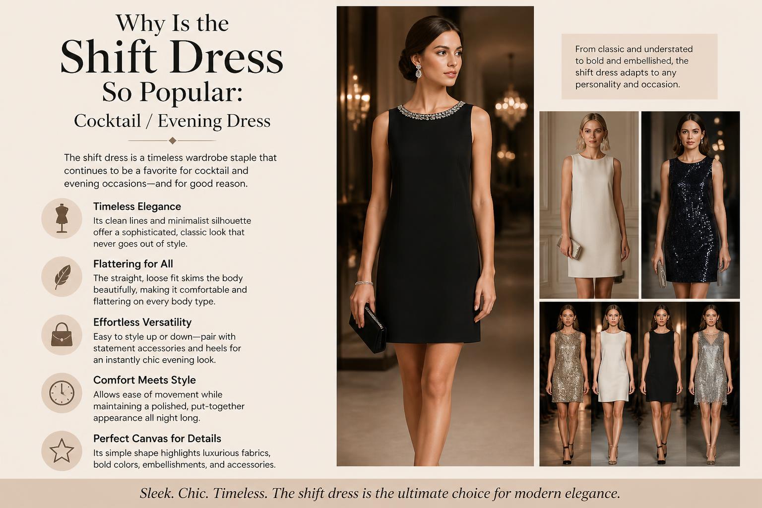 Why Is the Shift Dress So Popular Cocktail Evening Dress